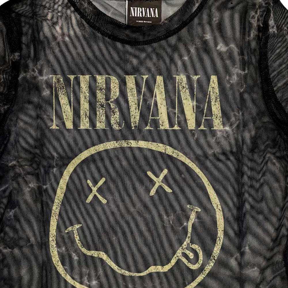 【美品】 Nirvana 7EP Nirvana Womens Grey Cropped Short Sleeved T-Shirt | Rainbow